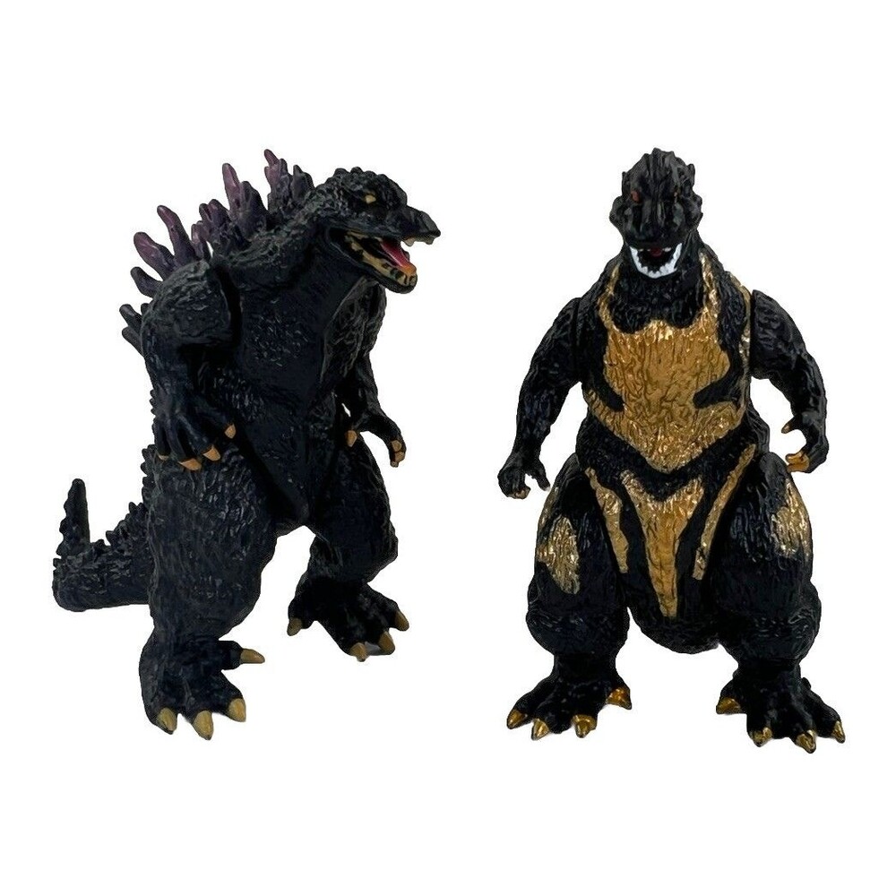 Set Of 2 Small Realistic Godzilla Action Figure Toys Cake Topper Monsters Gift